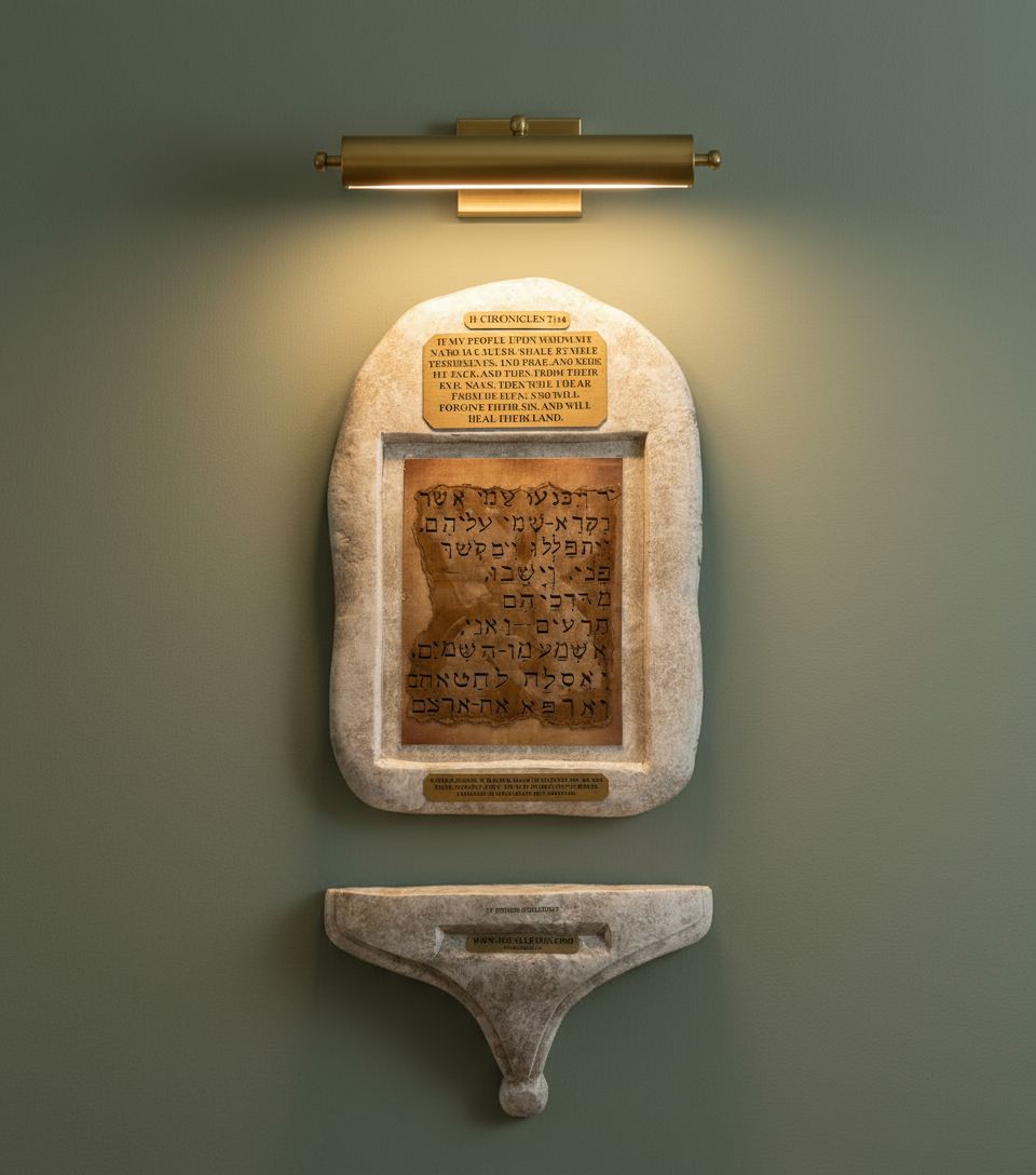 II Chronicles 7:14 Plaque with picture light